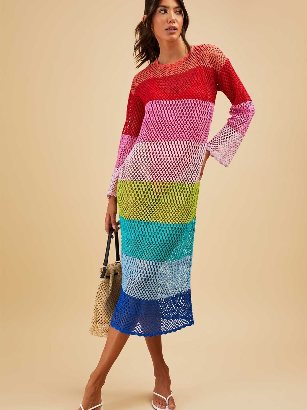 SHOW ME YOUR MUMU Paula Maxi Dress in Multi Stripe (SD2)